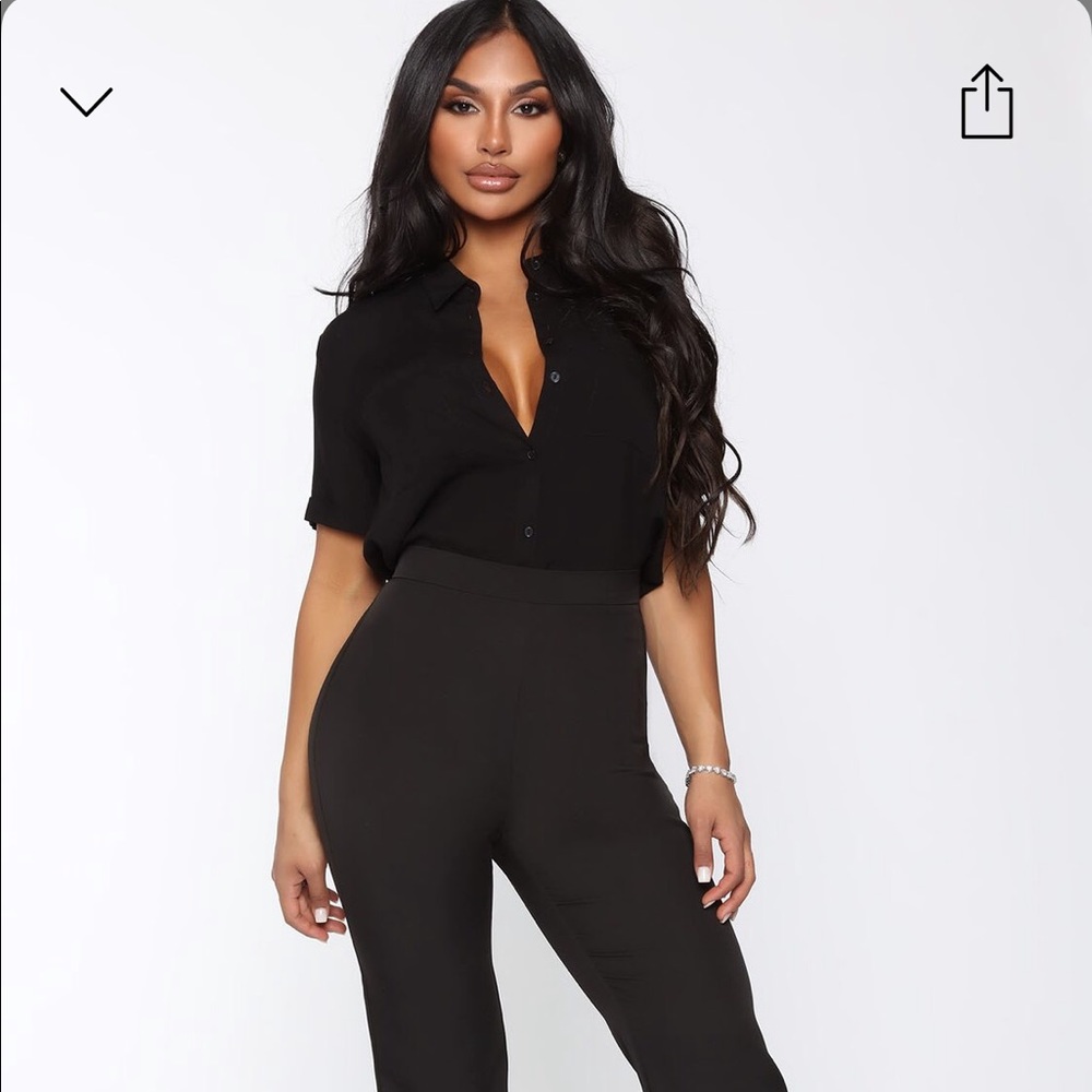 Black Button Up - Picture 2 of 2